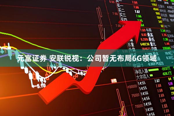 元富证券 安联锐视：公司暂无布局6G领域